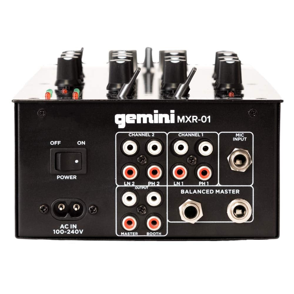 Gemini Sound MXR-01 2-Channel Professional DJ Mixer