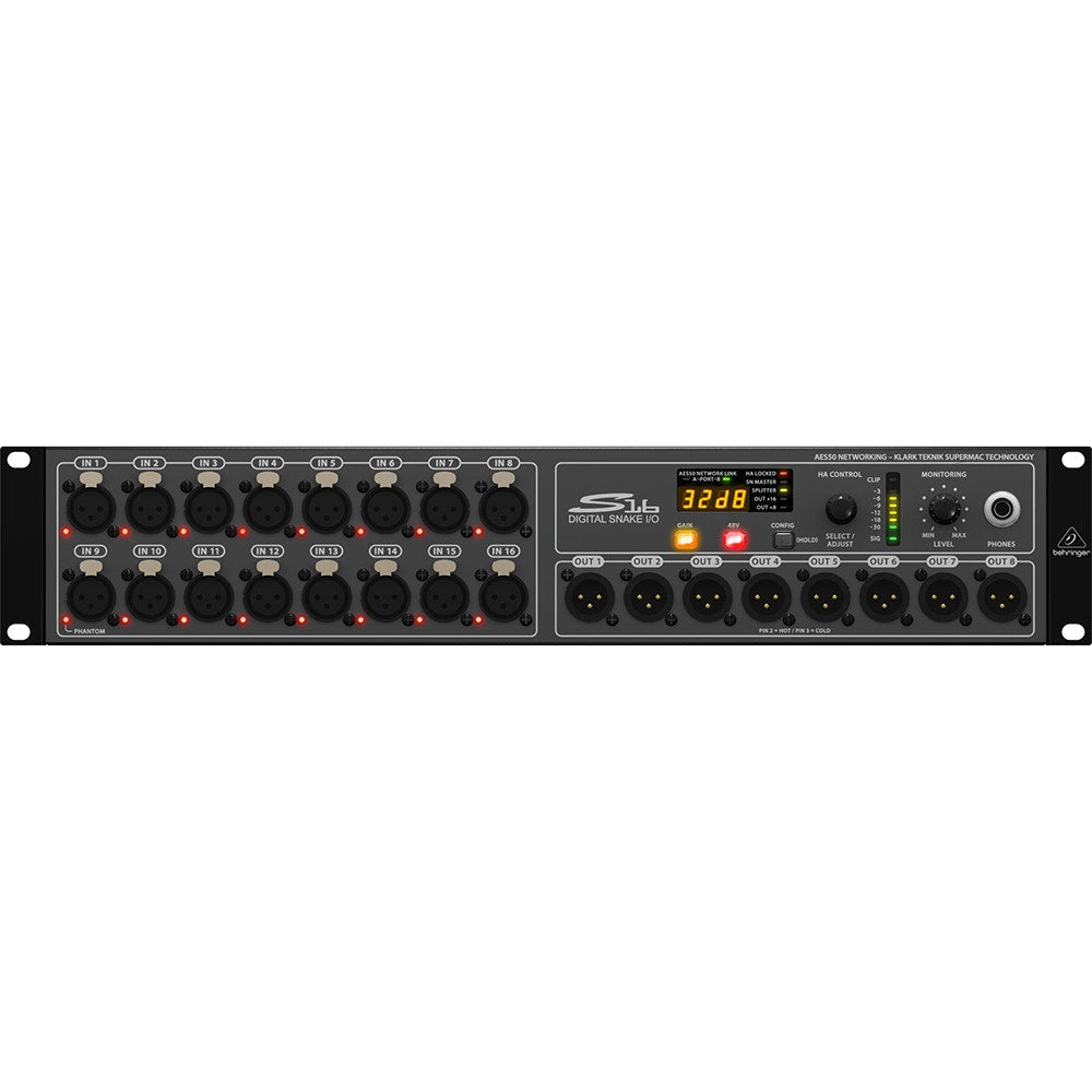 Behringer S16 Digital Snake I/O Box for X32 Mixer 16 Mic 8 Out AES50 S-16 (Open Box)