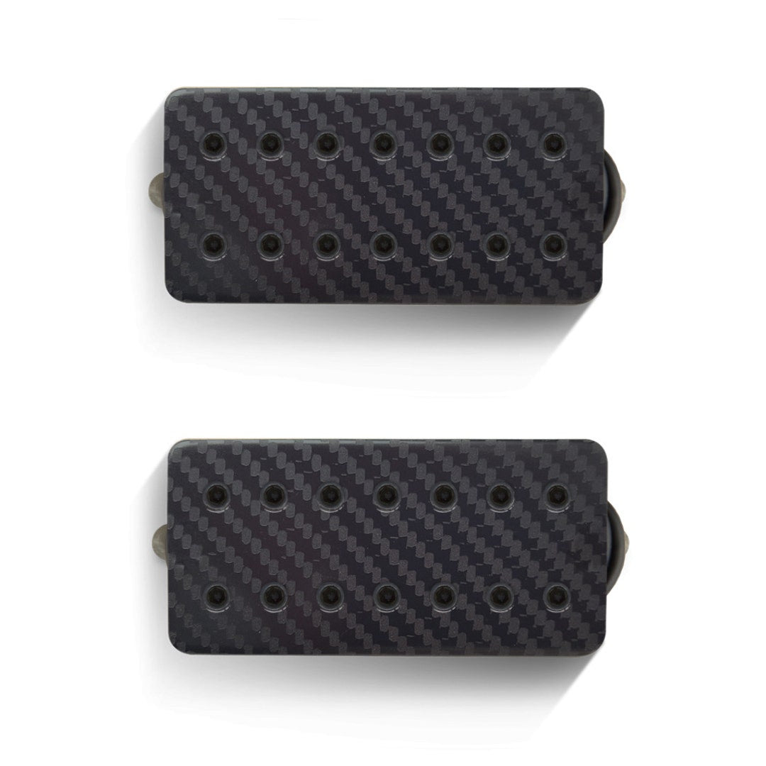 Bare Knuckle Juggernaut Misha Mansoor 7-String Humbucker Guitar Pickup Set, Black Carbon Fiber Covers