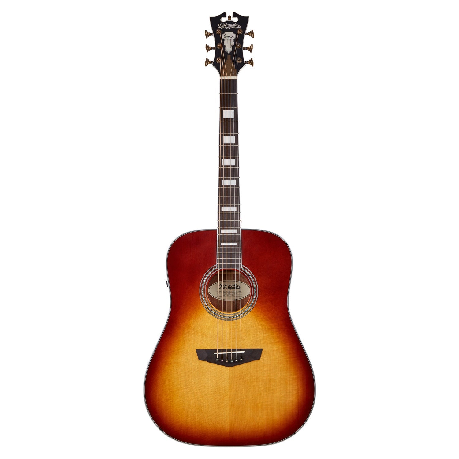 D'Angelico Premier Lexington Acoustic Electric Guitar, Ovangkol Fretboard, Iced Tea Burst