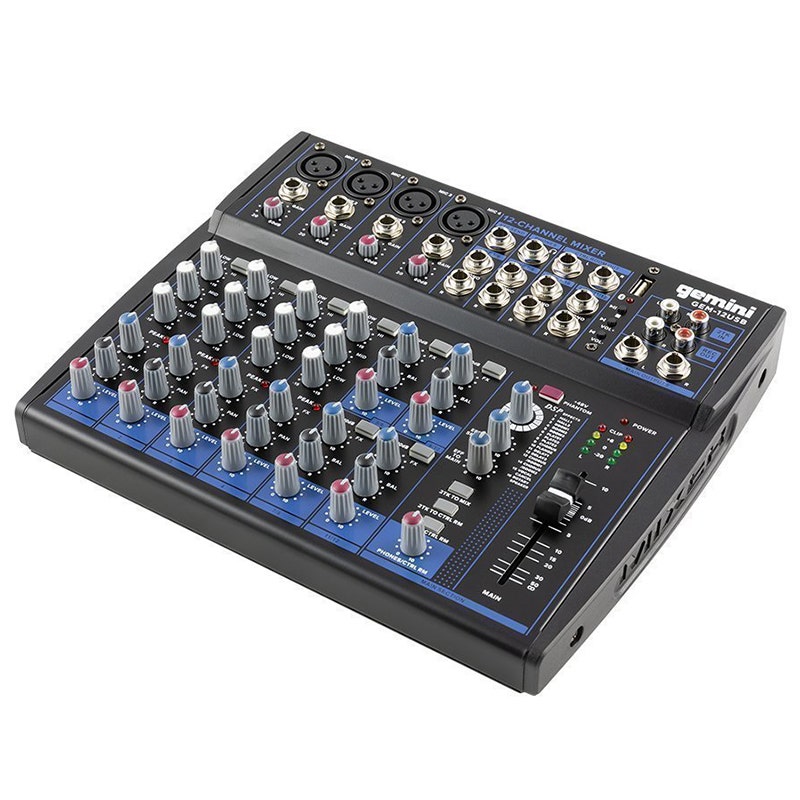 Gemini 12USB Compact 12-Channel Bluetooth Audio Mixer