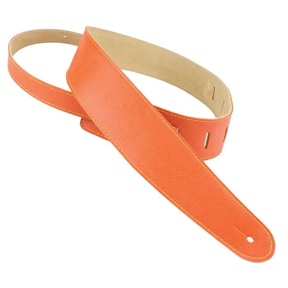 Henry Heller HCAP25-ORG 2.5" Width Capri Leather Guitar Strap, Orange