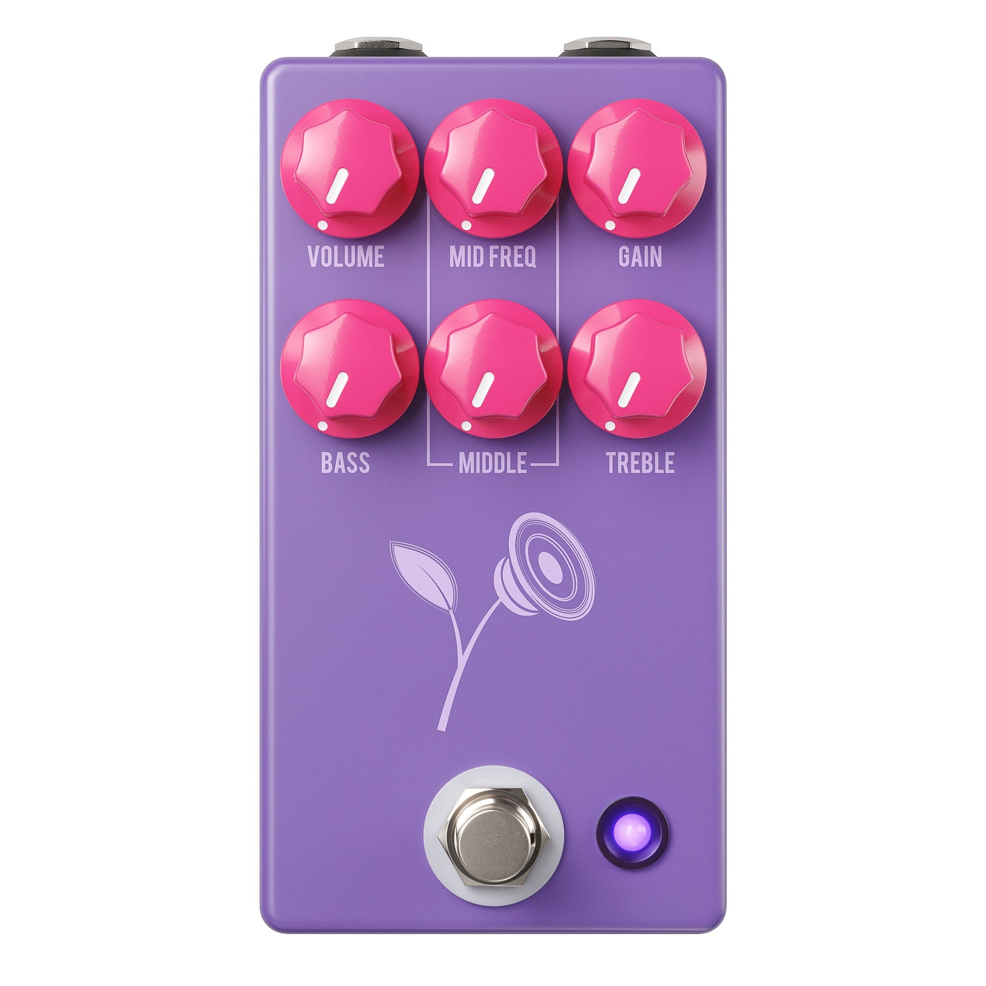 JHS Violet Lari Basilio Signature Distortion / Overdrive Guitar Effect Pedal, Purple