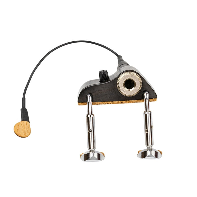 KNA Pickups VV-3V Low-Profile Portable Bridge-Mounted Piezo Violin / Viola Pickup, Volume Control