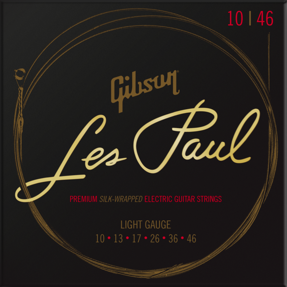 Gibson Les Paul Premium Electric Guitar Strings, Light, 10-46