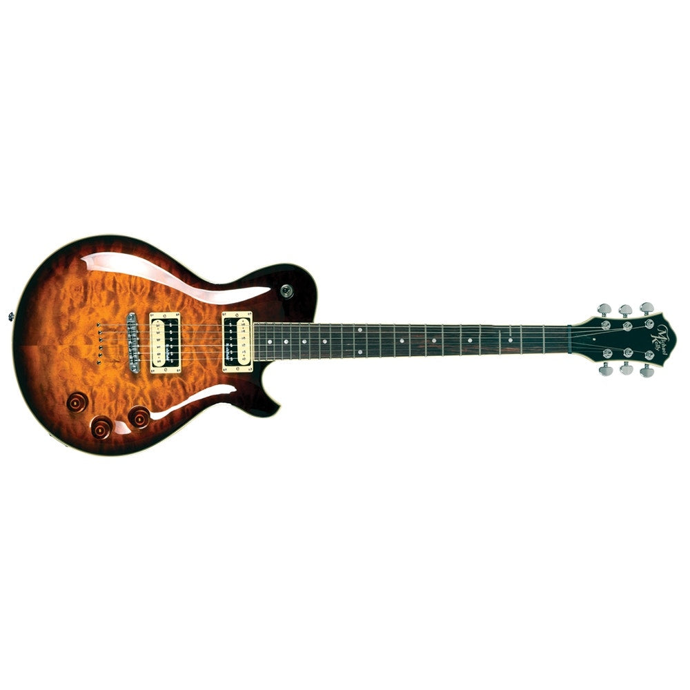 Michael Kelly Patriot Enlightened Electric Guitar, Rosewood Fretboard - Dark Amber Burst