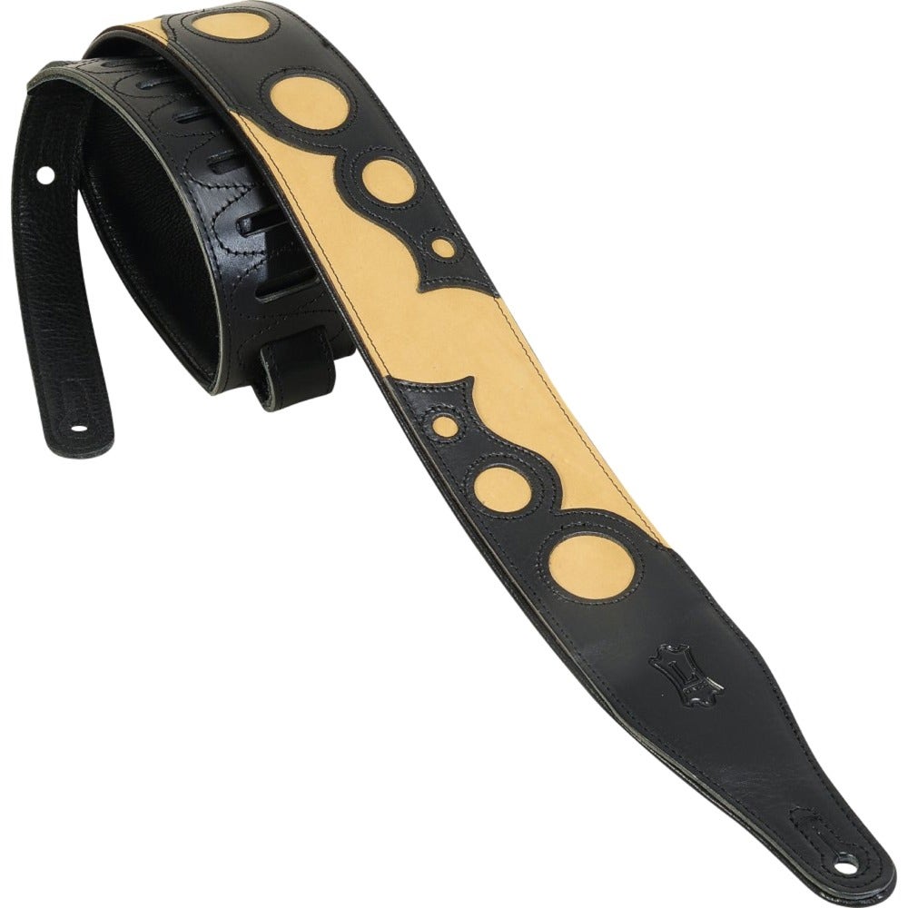 Levy's M17VNB 2-1/2" Veg-Tan Leather Guitar or Bass Strap with Nubuck Inlay in Tan