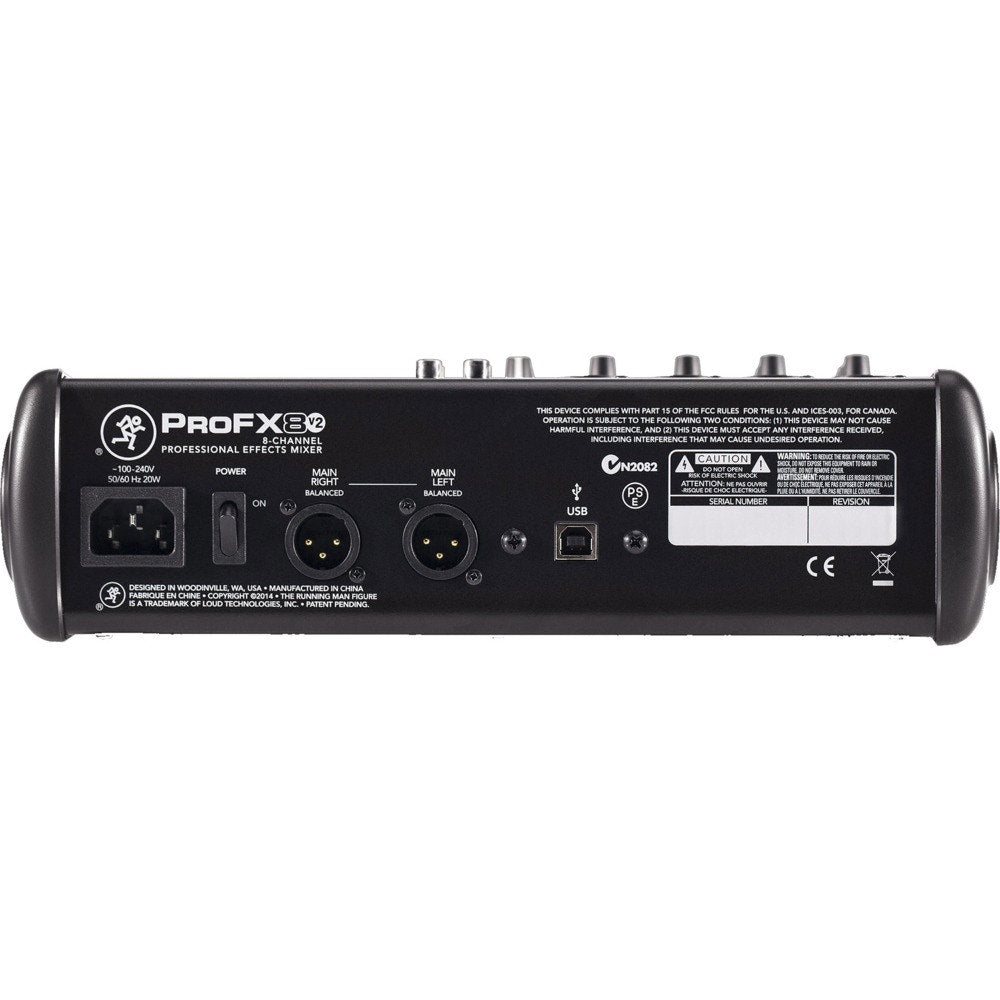 Mackie PROFX8v2 8-Channel Professional Audio Mixer with On-Board FX and USB Interface (Open Box)