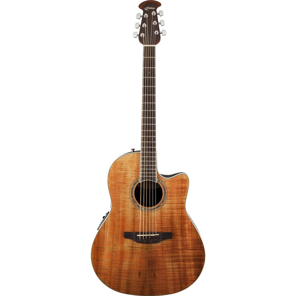Ovation CS24P Celebrity Standard Plus Mid Depth Cutaway Figured Koa Top Acoustic-Electric Guitar - Natural (B-STOCK)