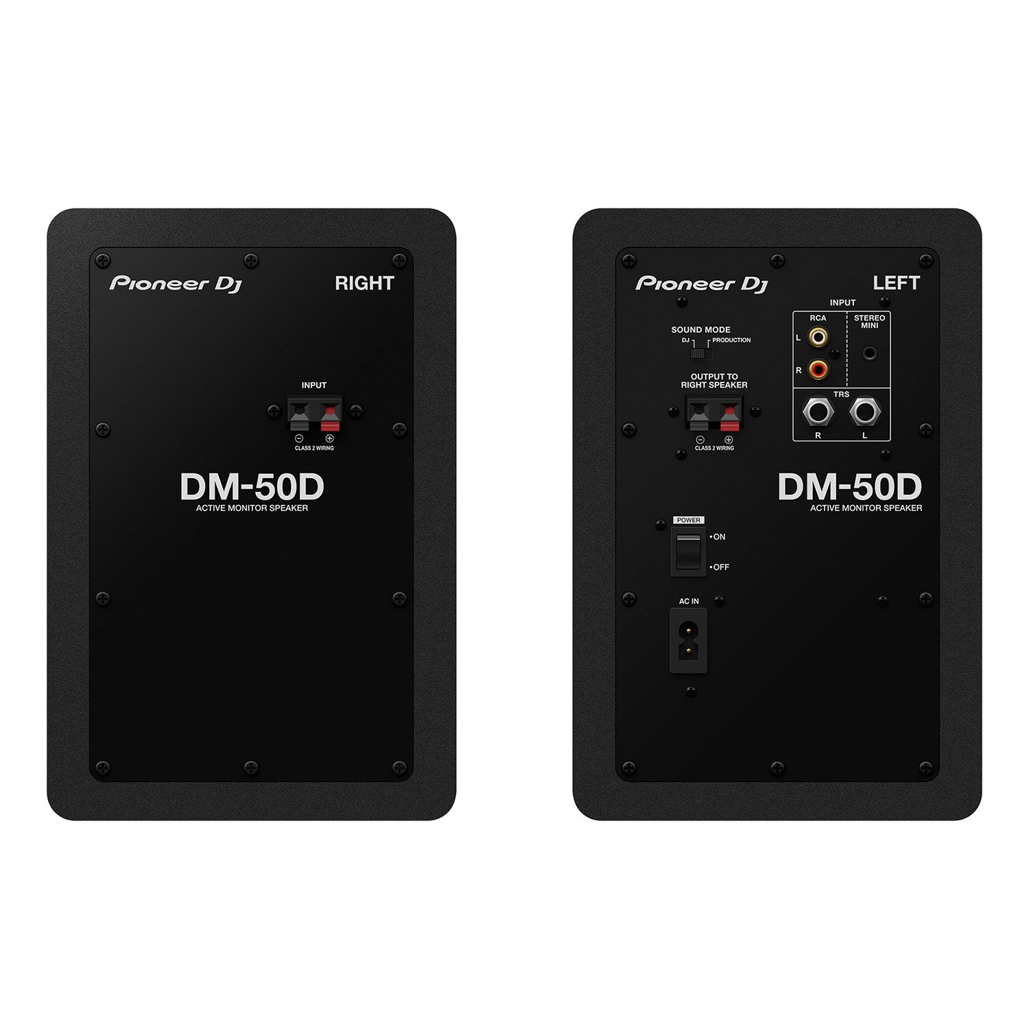 Pioneer DJ DM-50D 5-Inch Active Powered Studio Monitor Speaker (Pair), Black