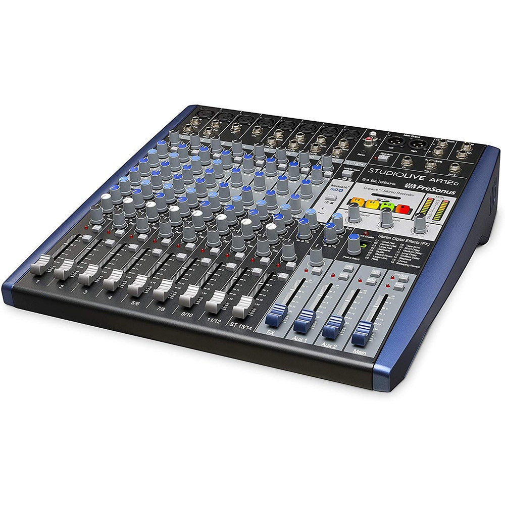 Presonus AR12c 12-Channel USB-C Compatible Audio Mixer Interface Stereo Recorder