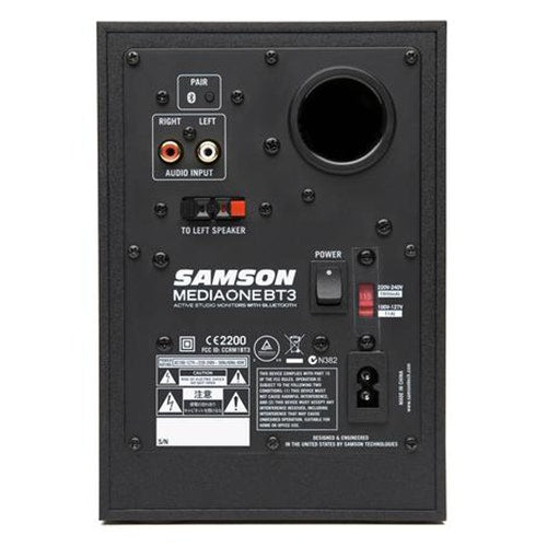 Samson MediaOne BT3 15-Watt Active Studio Monitors with Bluetooth (Pair)