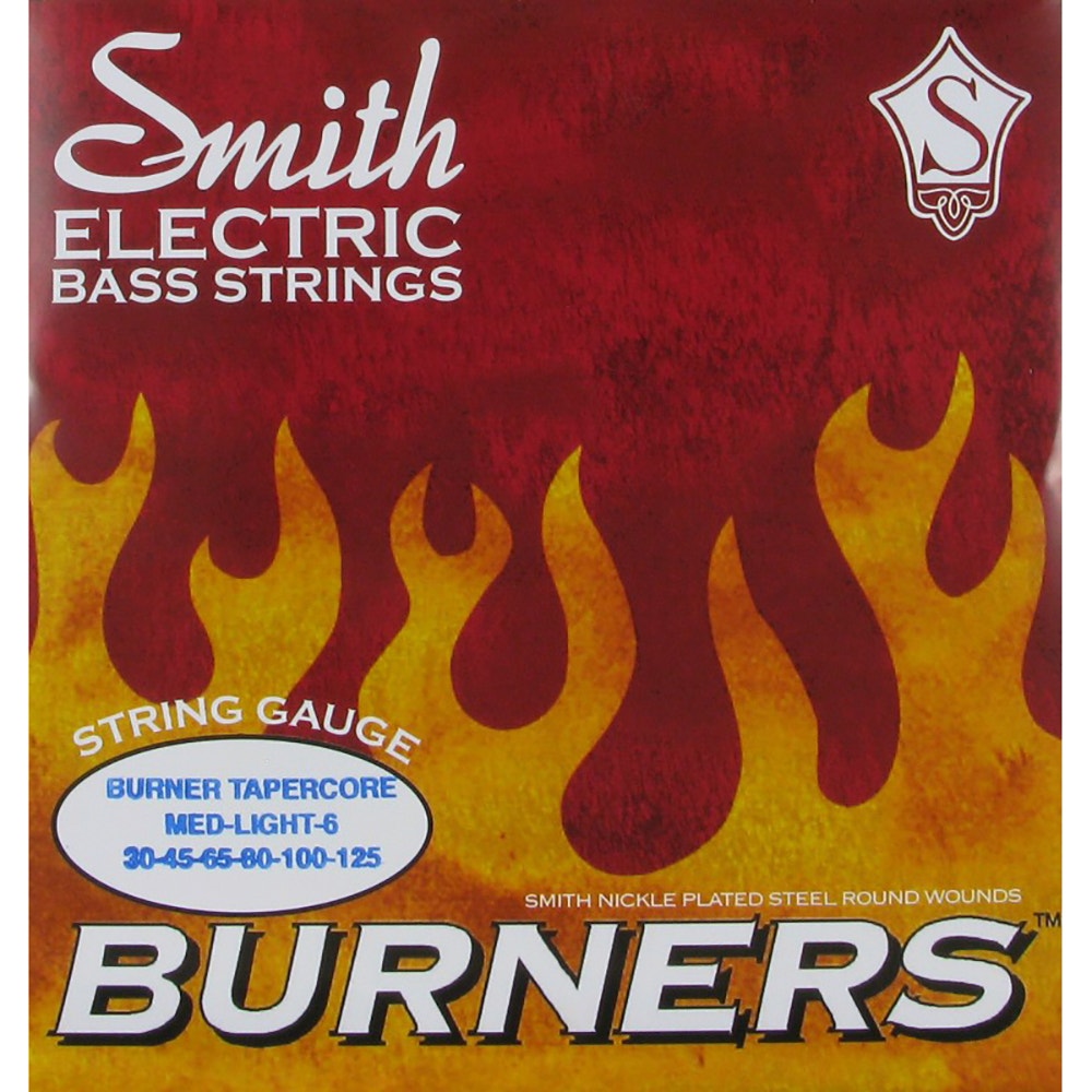 Ken Smith BBML-6TC Bass Burner NPS Series Bass Guitar Strings, 6-String Set, Taper Core, Medium Light, 30-125