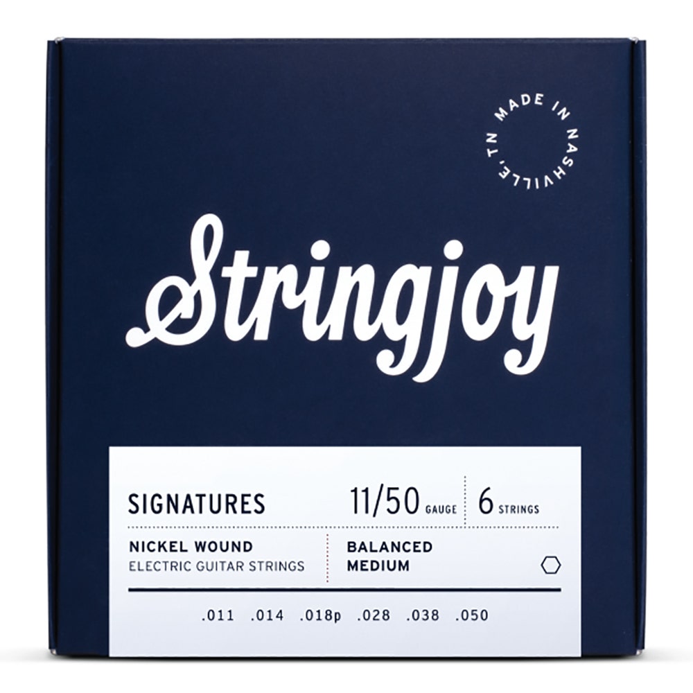 Stringjoy Signatures SJ-BAL11 Nickel-Wound Electric Guitar Strings, Balanced Medium 11-50