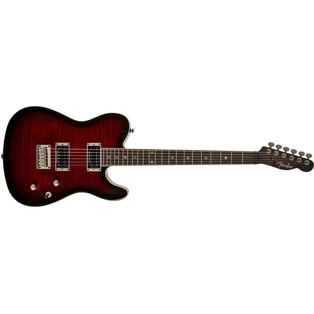 Fender Special Edition Custom Telecaster FMT HH Electric Guitar, Rosewood Fingerboard - Black Cherry Burst