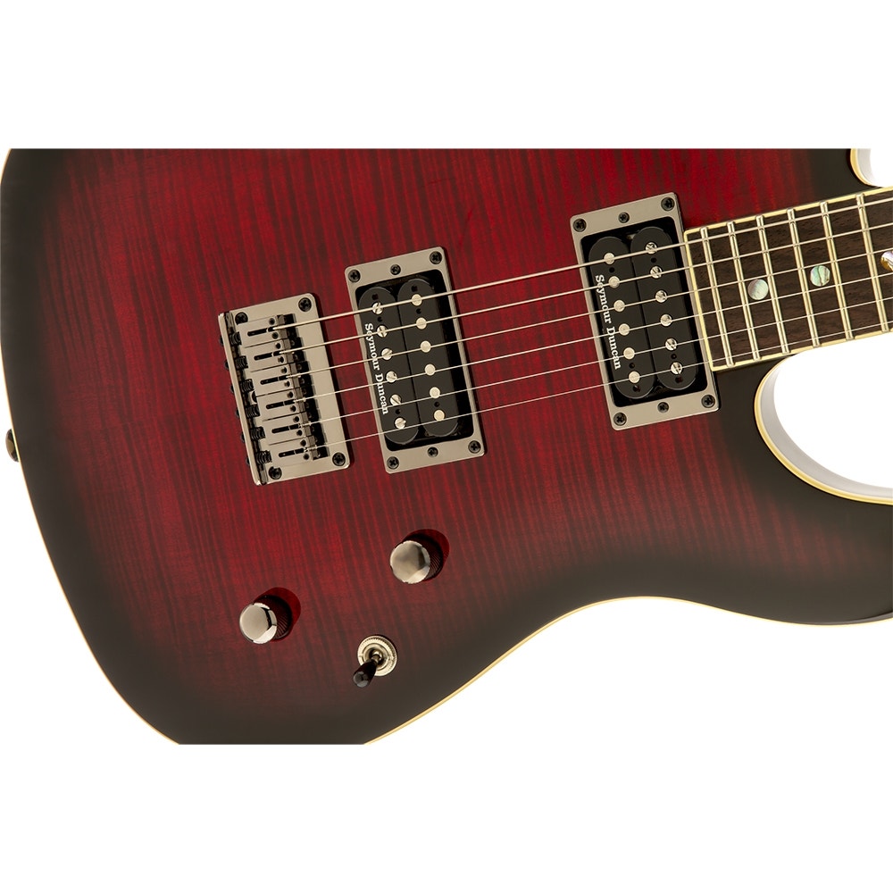 Fender Special Edition Custom Telecaster FMT HH Electric Guitar, Rosewood Fingerboard - Black Cherry Burst