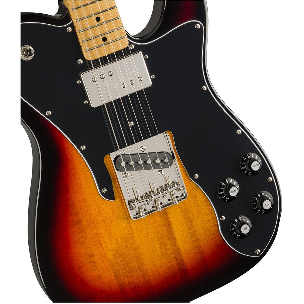 Squier by Fender Classic Vibe '70s Telecaster Custom Electric Guitar, Maple Fingerboard, 3-Color Sunburst