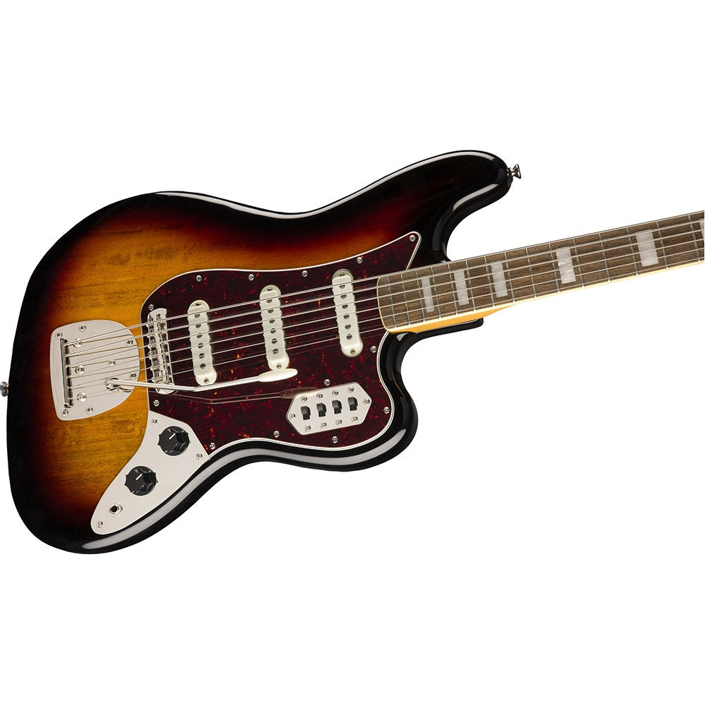 Squier by Fender Classic Vibe Bass VI Electric Guitar, 30'' Scale, Laurel Fingerboard, 3-Color Sunburst