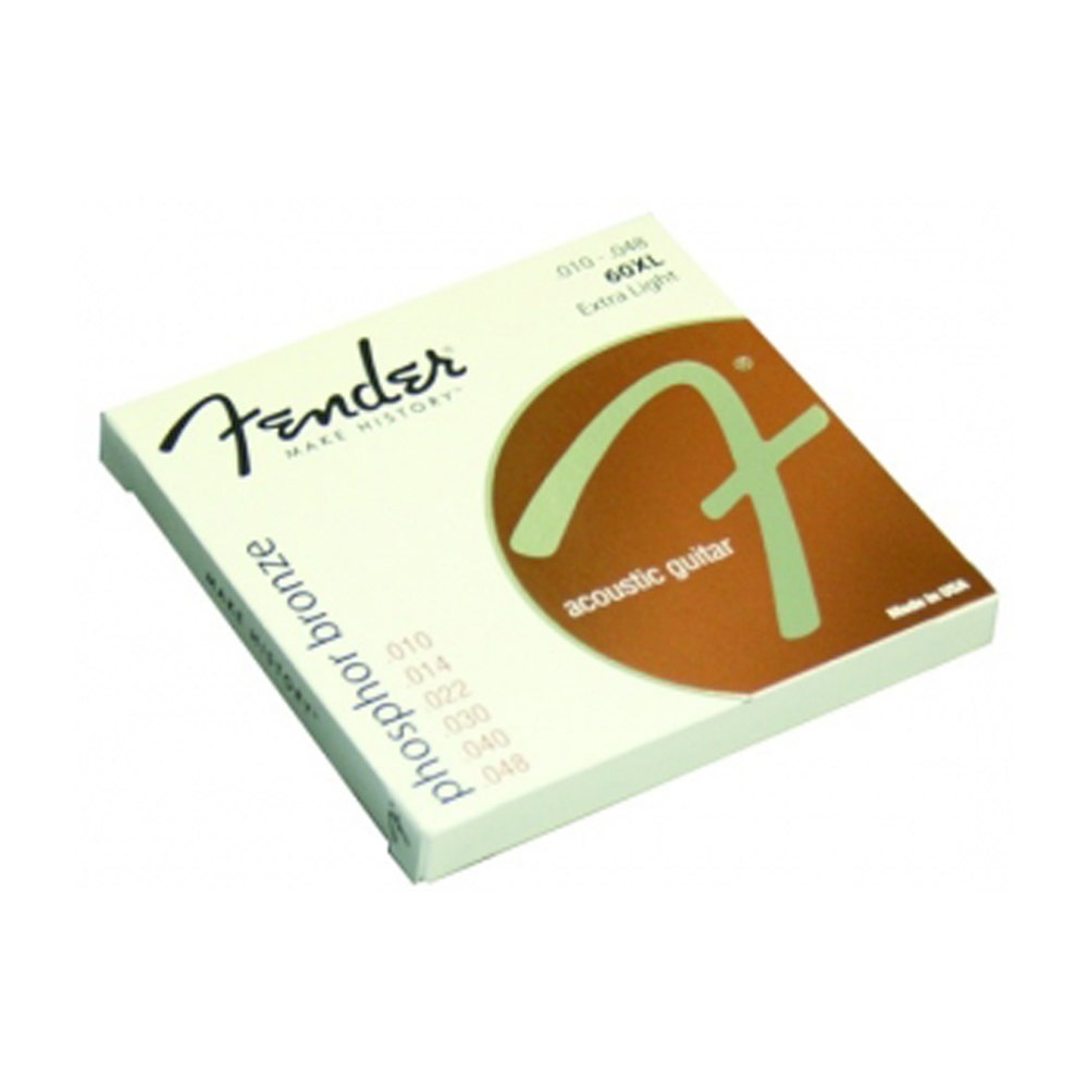 Fender 60XL Phosphor Bronze Extra Light Acoustic Guitar Strings (10-48)