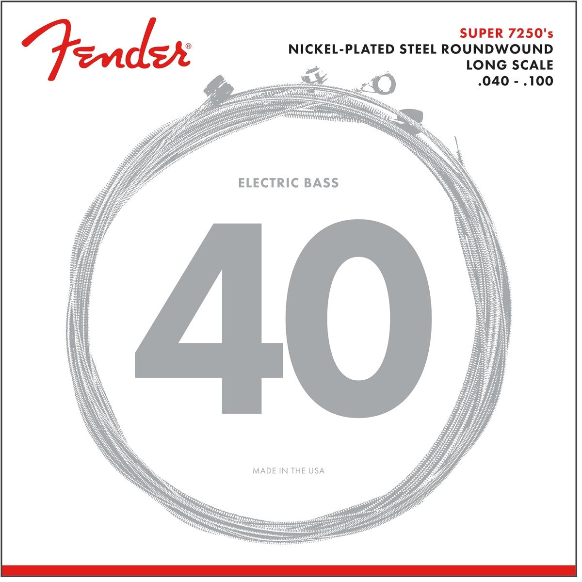 Fender 7250L Super Bass Nickel-Plated Steel Long Scale Bass Light Strings (40-100)