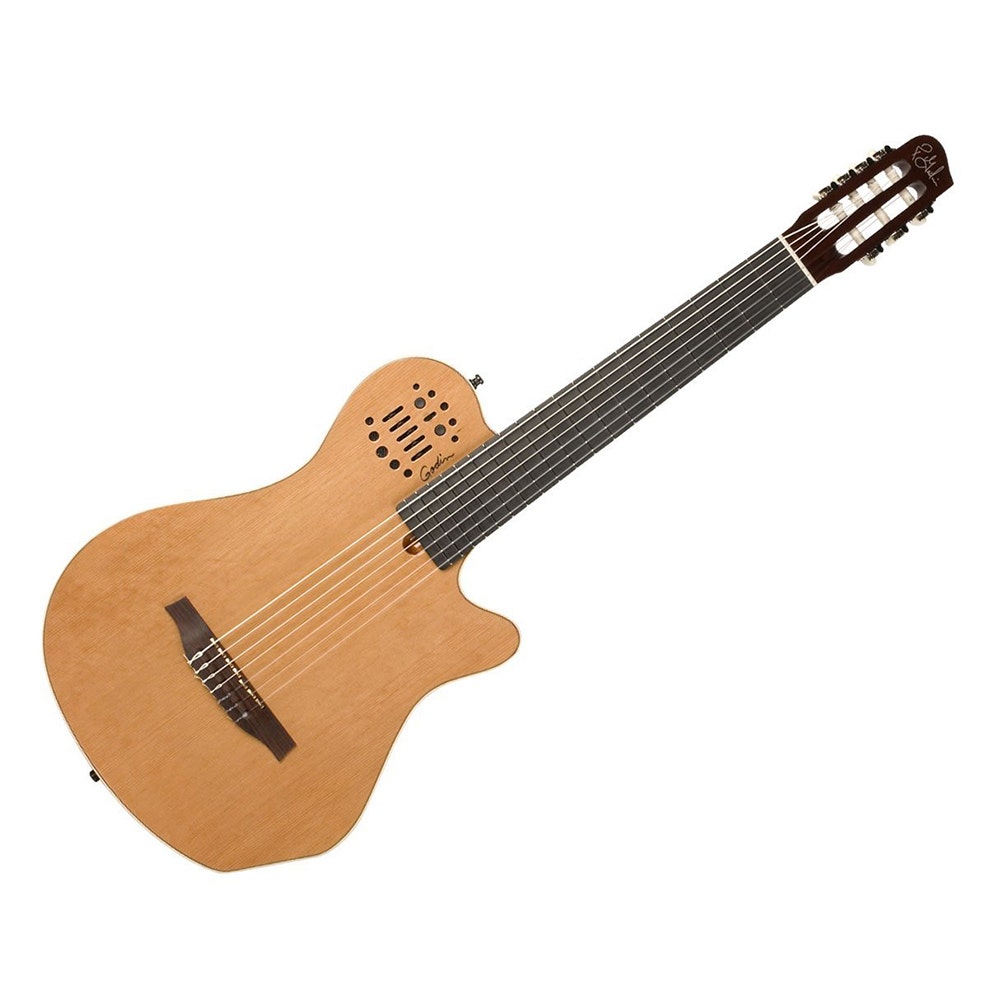 Godin 038114 Multiac Grand Concert 7 7-String (Low B) Acoustic-Electric Guitar with Bag - Natural HG