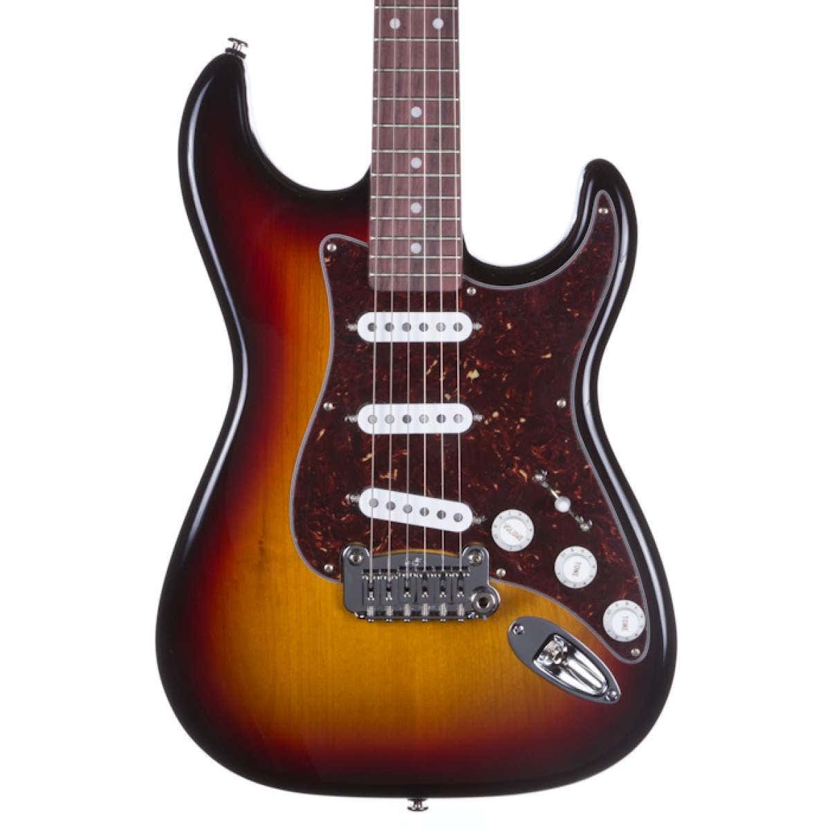 G&L USA Legacy Electric Guitar, Rosewood Fingerboard, Hard Case - 3-Tone Sunburst