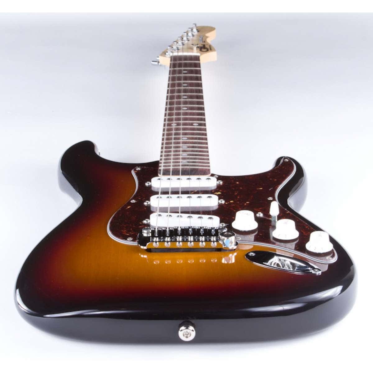 G&L USA Legacy Electric Guitar, Rosewood Fingerboard, Hard Case - 3-Tone Sunburst