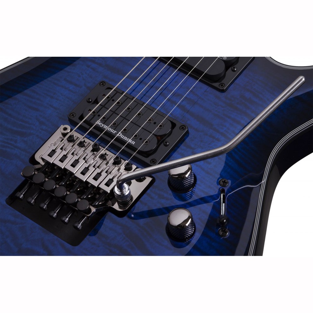 Schecter Blackjack SLS C-1 FR-S Electric Guitar, Floyd Rose - See Thru Blue Burst