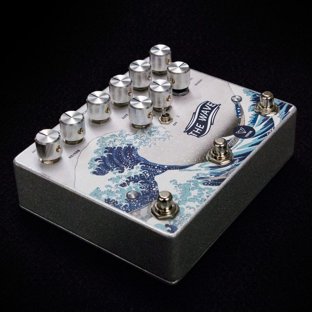 Foxpedal Wave Dual Delay / Reverb / Modulation Guitar Effects Pedal