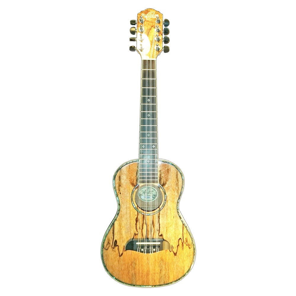 Oscar Schmidt OU78T 8-String Tenor Ukulele - Glossy Spalted Mango