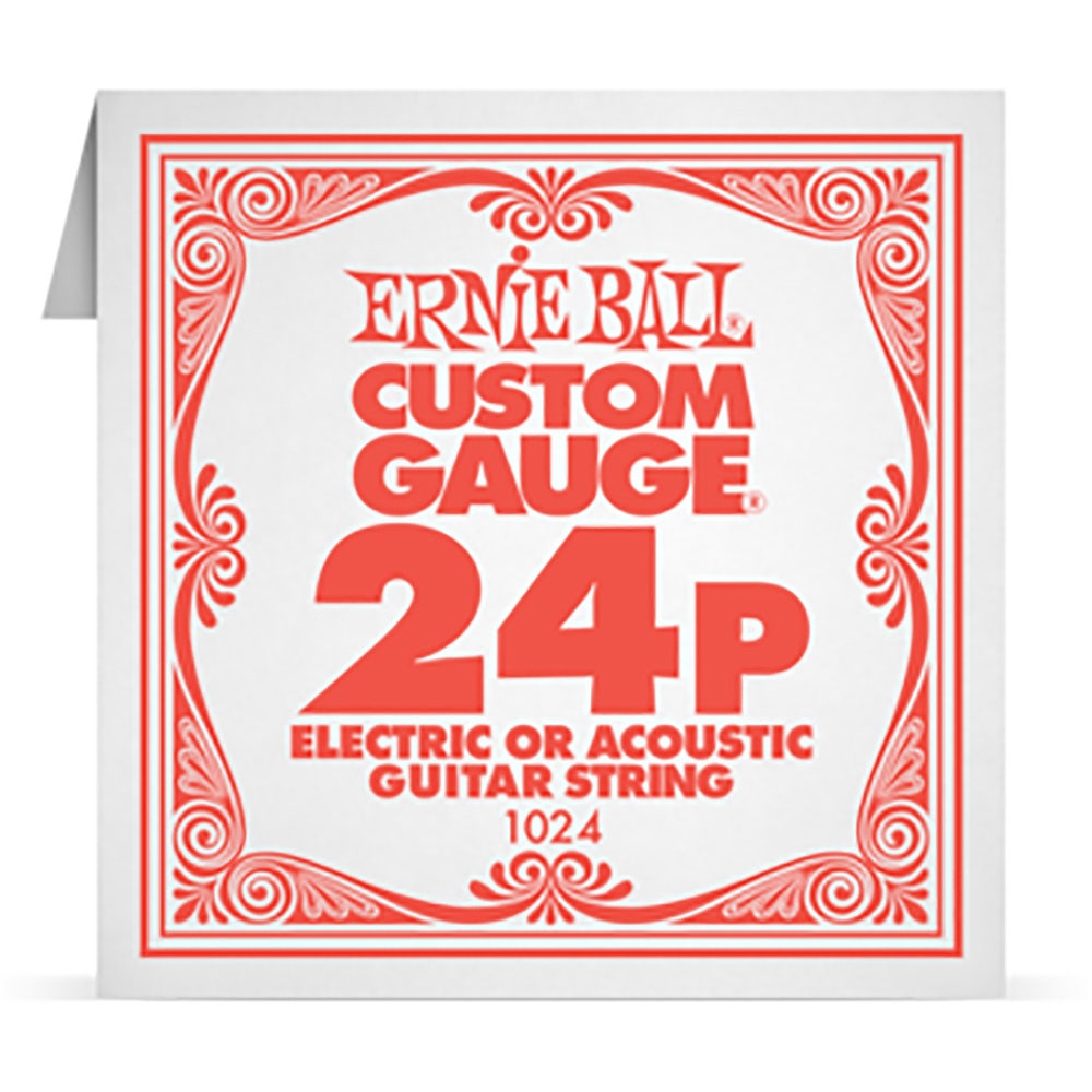 Ernie Ball Electric or Acoustic Guitar String, Custom Gauge 24P