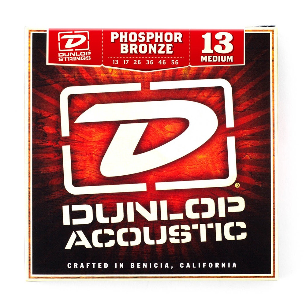 Dunlop DAP1356 Phosphor Bronze Medium Acoustic Strings (13-56)