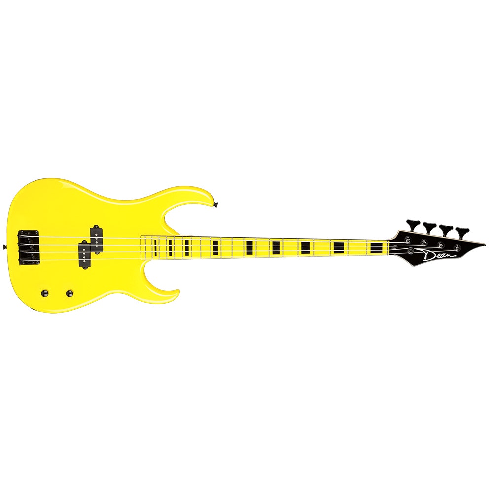 Dean CZONE BASS YEL Custom Zone 4-String Electric Bass Guitar - Yellow