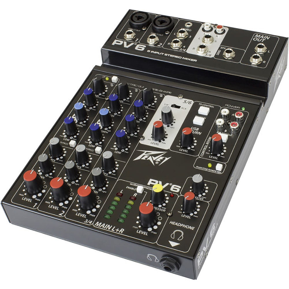 Peavey PV6 6-Input Stereo Mixer (New Version)