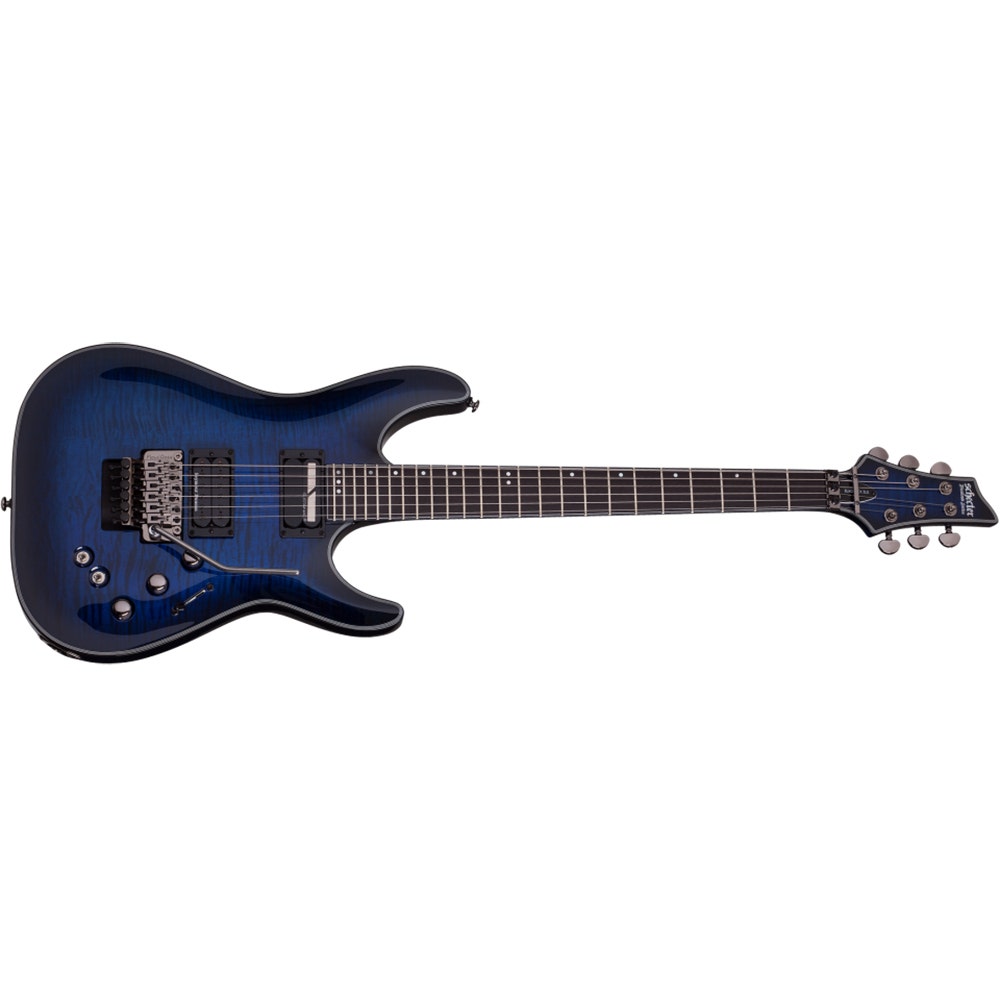 Schecter Blackjack SLS C-1 FR-S Electric Guitar, Floyd Rose - See Thru Blue Burst