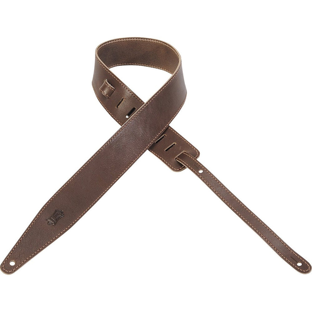 Levy's MV417DSL-BRN 2 1/2" Diesel Series Designer Leather Guitar Strap - Brown