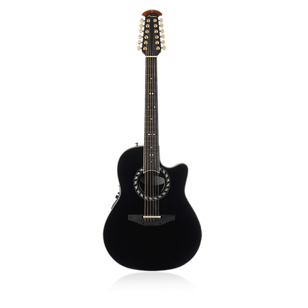 Ovation 2751AX-5 Standard Balladeer 12-String Deep Contour Acoustic-Electric Guitar - Black