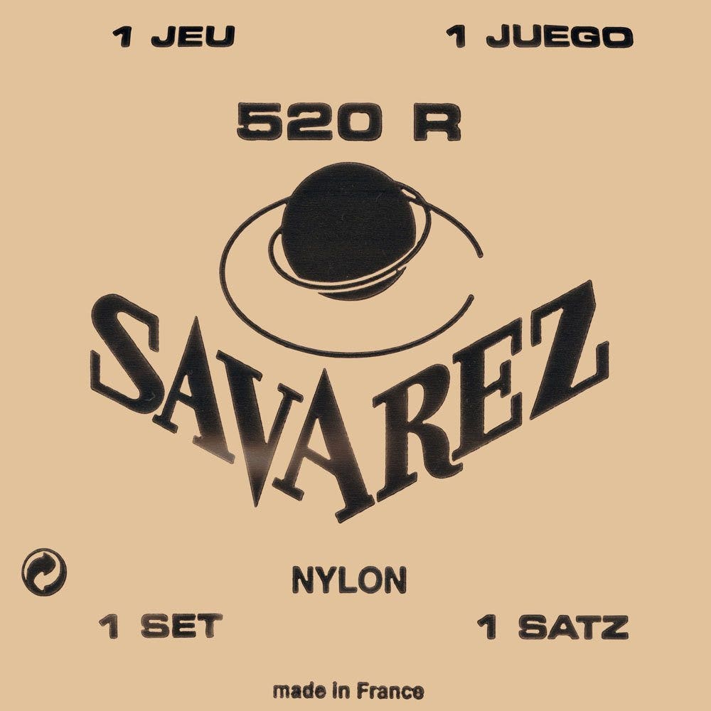Savarez 520-R Traditional Red Card Strong Tension Classical Guitar Strings