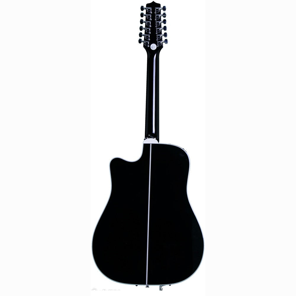 Takamine EF381SC 12-String Acoustic-Electric Guitar in Black with Hard Case (B-Stock)