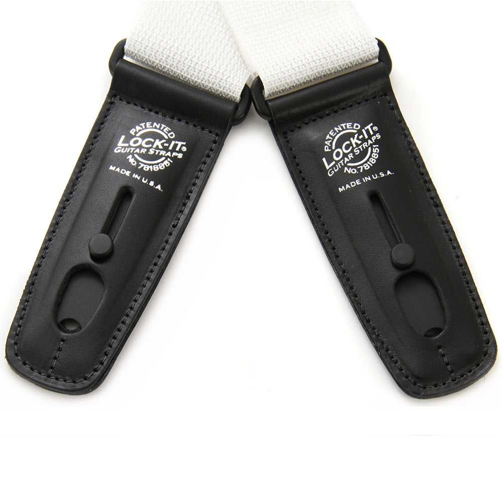 Lock-It Straps 2-inch White Poly Strap with Black Locking Ends