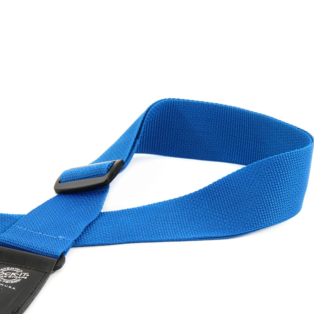 Lock-It Straps 2-inch Pacific Blue Poly Strap with Black Locking Ends