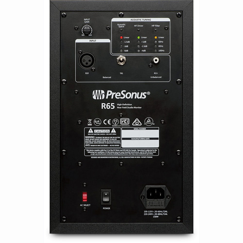 PreSonus R Series R65 150W Active 2-way AMT Studio Monitor