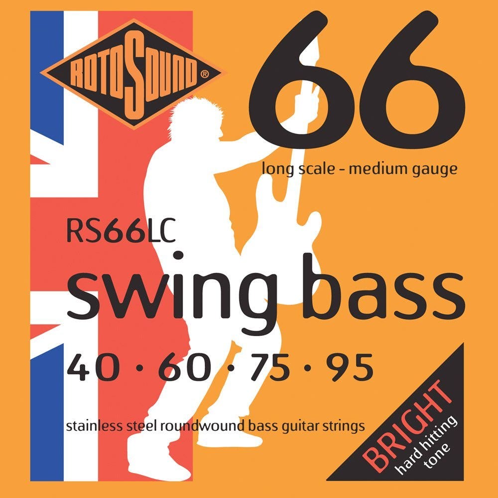 Rotosound RS66LC Long Scale Swing Roundwound Bass Guitar Strings (40-95)
