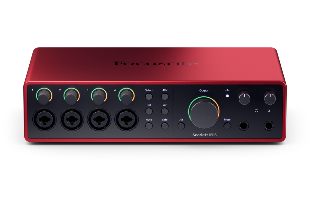 Focusrite Scarlett 18i16 4th Gen 18-In 16-Out Audio Interface with 4 Combo Inputs