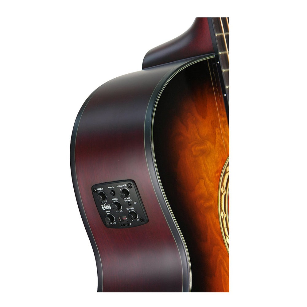 Dean Guitars E UQA TBZ Exotica Ultra Quilt Ash Acoustic-Electric Guitar - Trans Brazilia