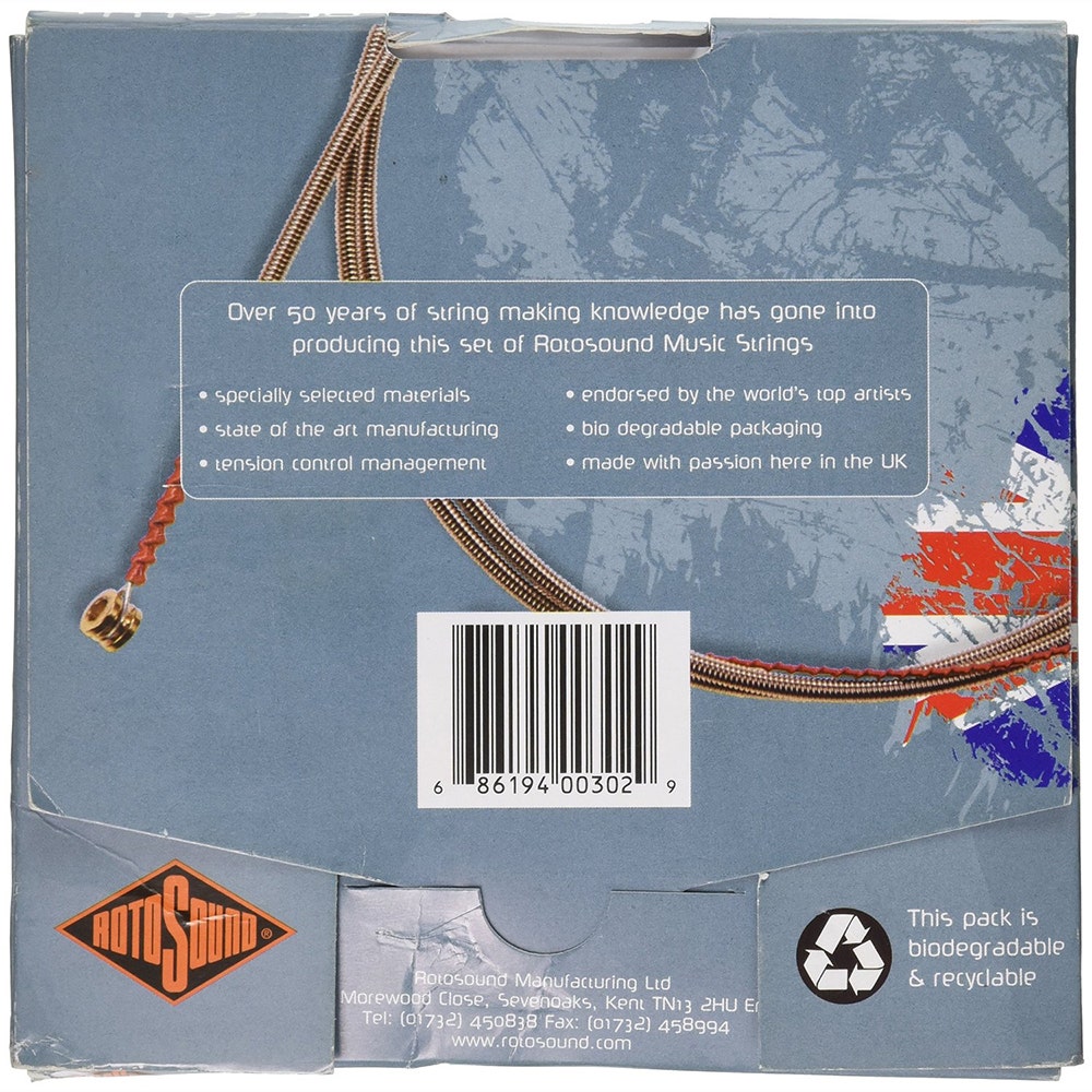 Rotosound RS66LH+ Swing Bass 66 Stainless Steel Bass Guitar Strings (85-175)