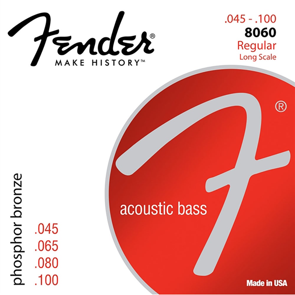 Fender 8060 Phosphor Bronze Acoustic Bass Guitar Strings (45-100)