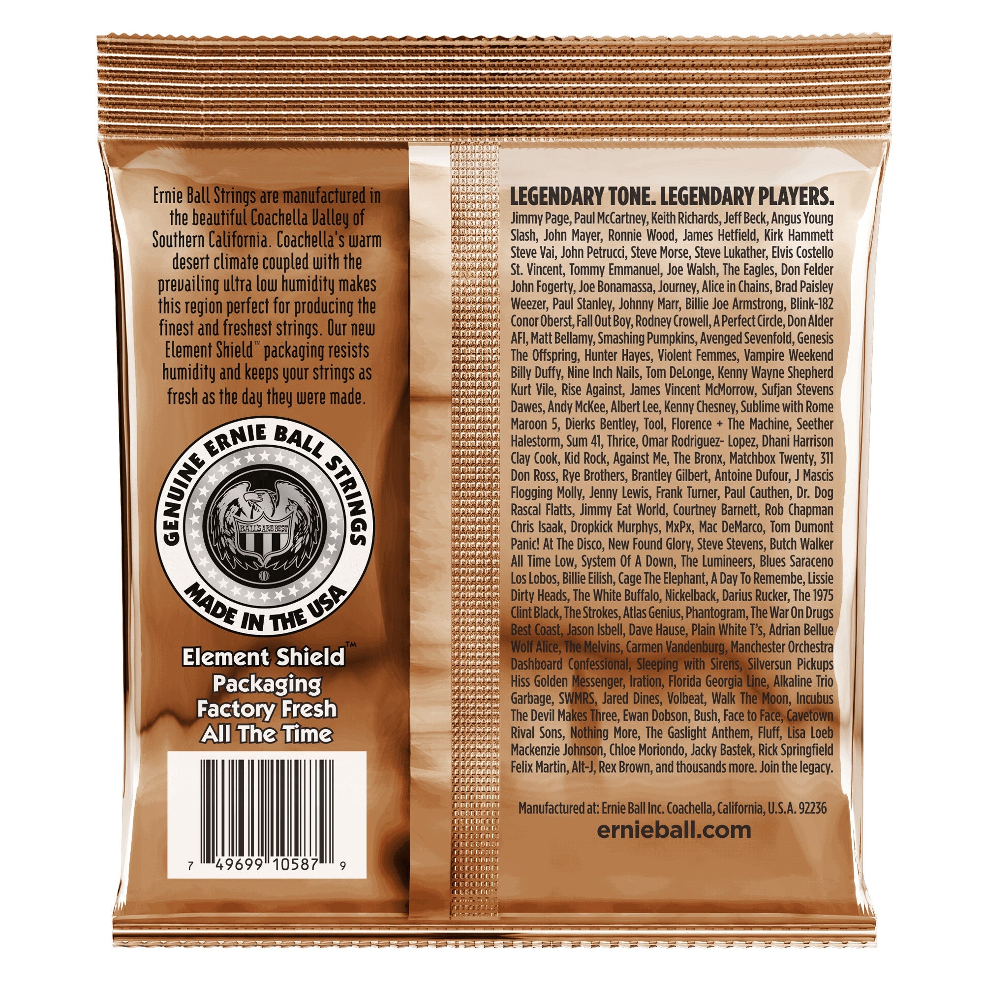 Ernie Ball 2145 Earthwood Phosphor Bronze Acoustic Guitar Strings, 11.5-54