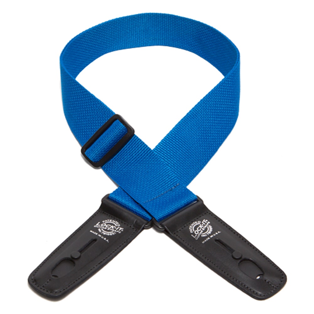 Lock-It Straps 2-inch Pacific Blue Poly Strap with Black Locking Ends