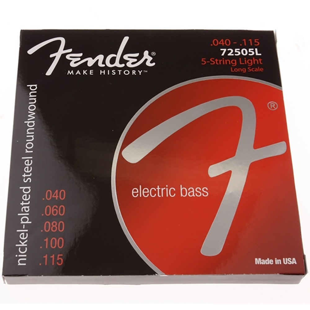 Fender 7250-5L Super Bass Nickel-Plated Steel Long Scale 5-String Light Bass Strings (40-115)